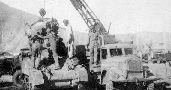 Turrets being attached to the tanks for the final assault