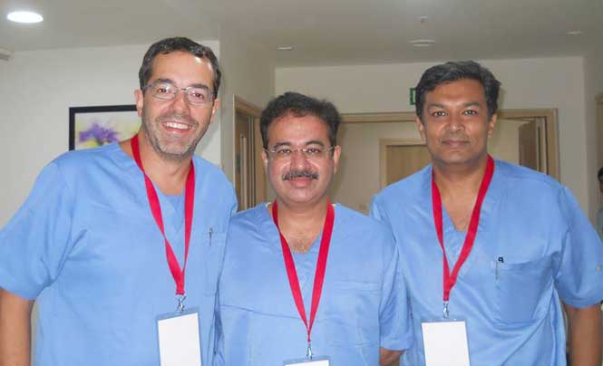 With Dr. Julio Iglasias Garcia of Spain and Dr. Anand Sahai of Canada