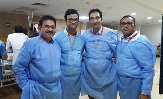 Me with Dr. Anmol, Dr. Abid and Dr. Piyush.