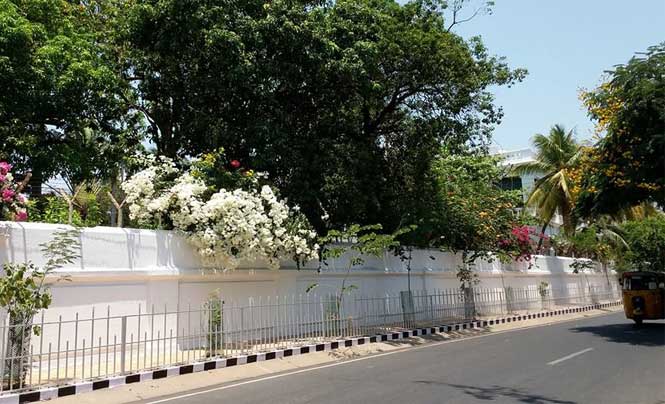 A street in the European section of Pondicherry